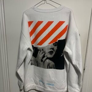 Off-White Sweatshirt with Striking Graphic Design